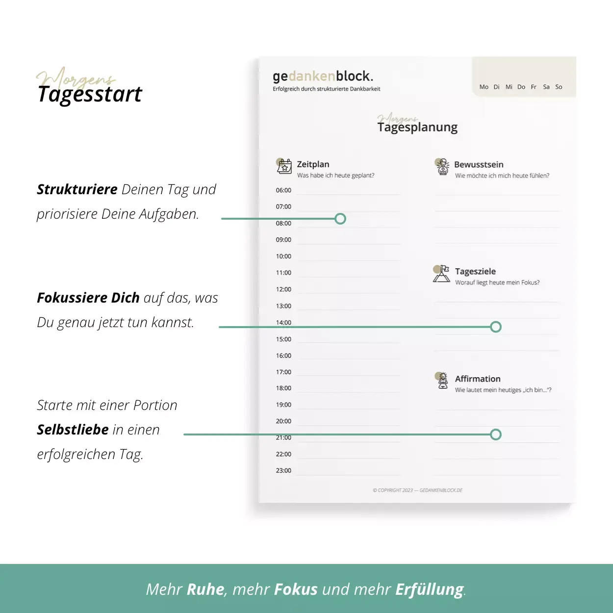 gedankenblock. - Notizblock »Planner« (DIN A5) - Vorteilspaket 3