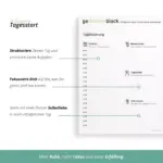 gedankenblock. - Notizblock »Time Blocking« (DIN A4) - Zeitplan und Tageszielen 3